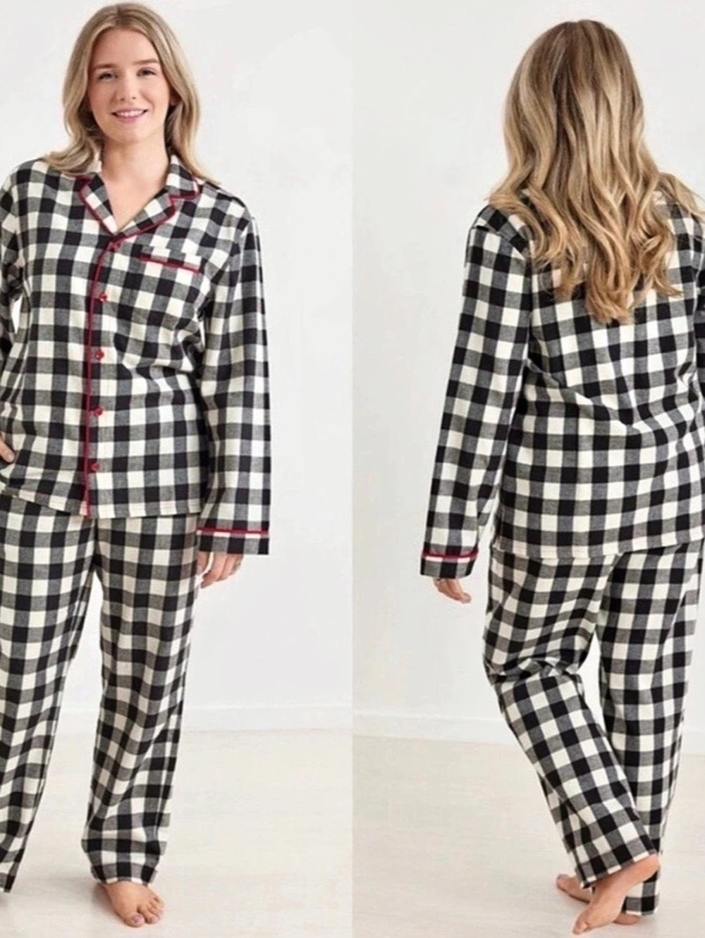 Hanna Andersson Women's Holiday Flannel Pajama Set Medium
